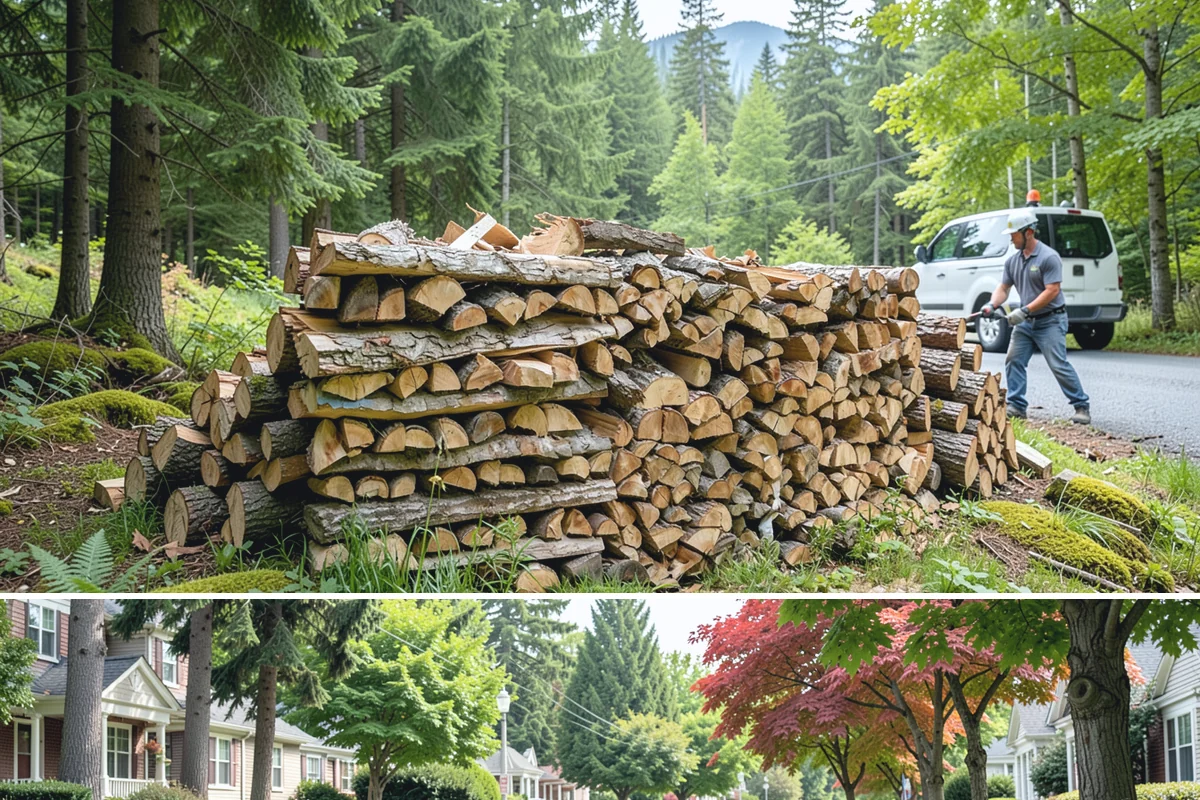 Firewood Splitting in Beaux Arts Village, King County, WA - Split in the spring so the wood has the warm, drier months to finish seasoning.