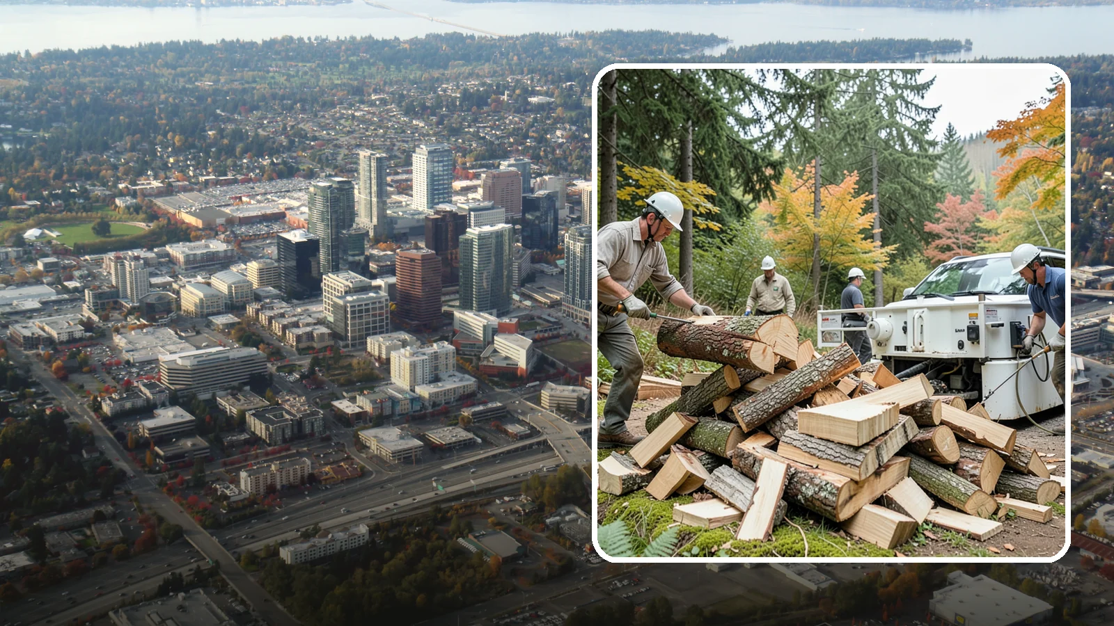 Firewood Splitting in Bellevue, King County, WA - Firewood splitting that opens up rounds for faster drying and easier handling.