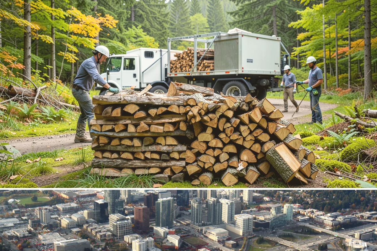 Firewood Splitting in Bellevue, King County, WA - Split in the spring so the wood has the warm, drier months to finish seasoning.