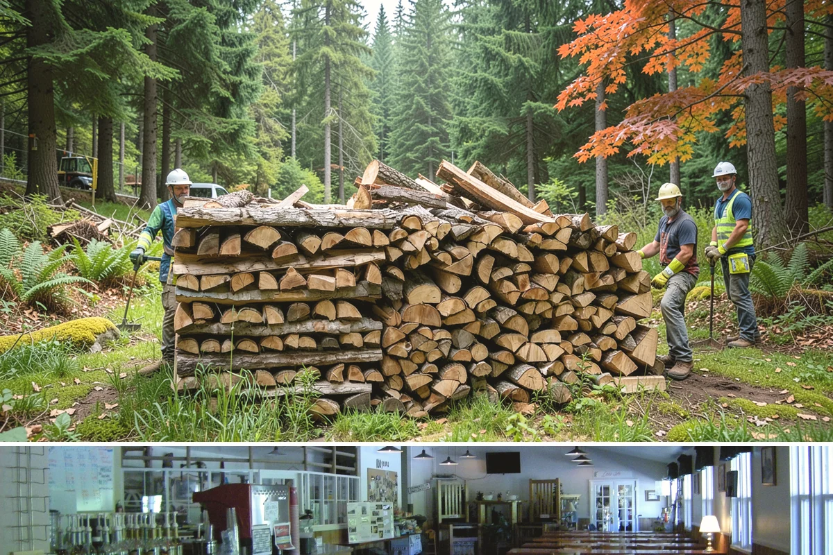 Firewood Splitting in Black Diamond, King County, WA - Split in the spring so the wood has the warm, drier months to finish seasoning.