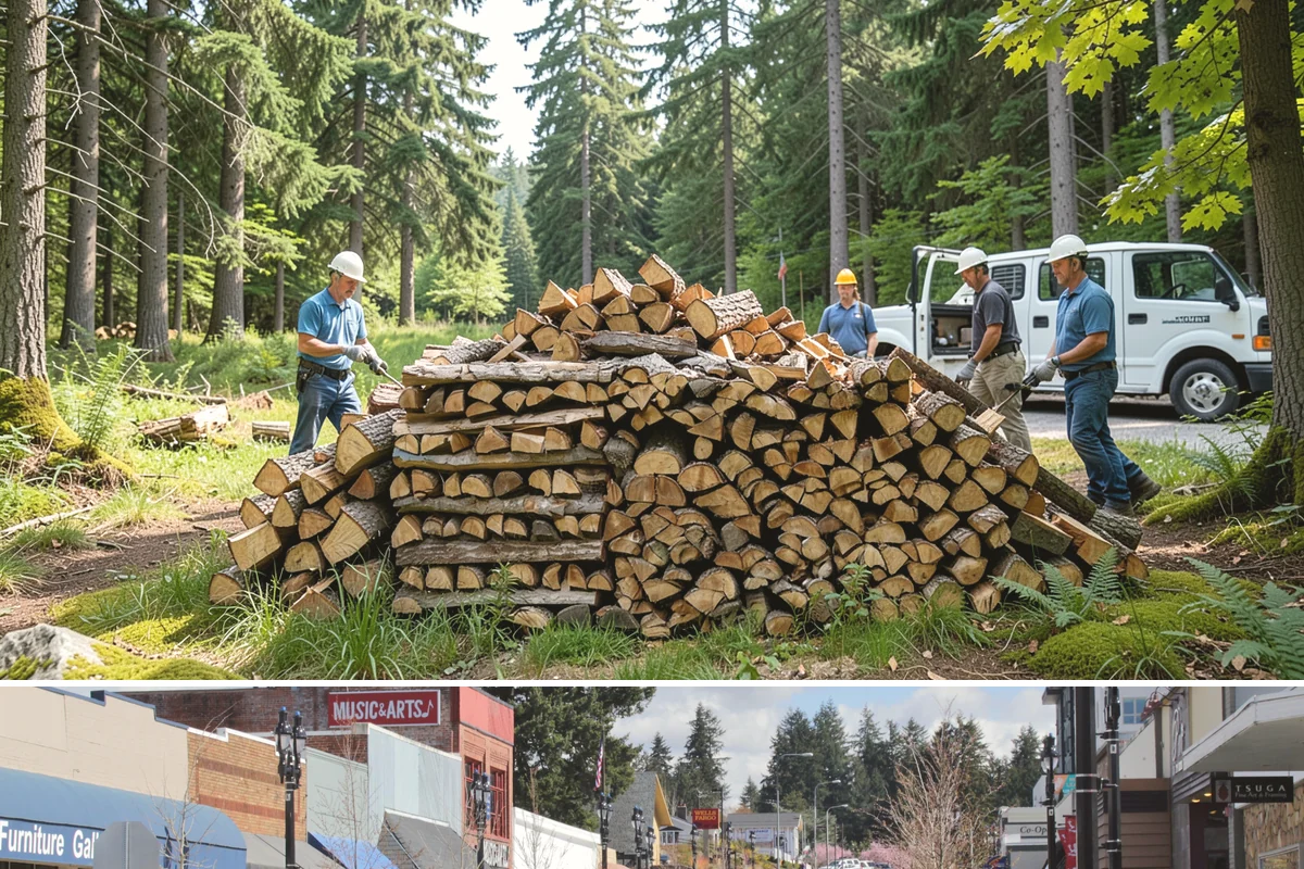 Firewood Splitting in Bothell, King County, WA - Split in the spring so the wood has the warm, drier months to finish seasoning.