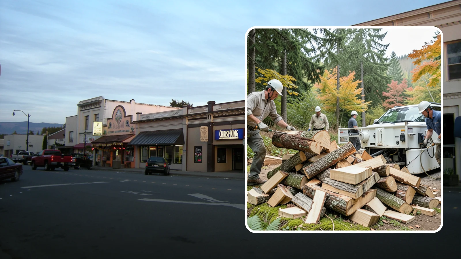 Firewood Splitting in Burlington, Skagit County, WA - Firewood splitting that opens up rounds for faster drying and easier handling.
