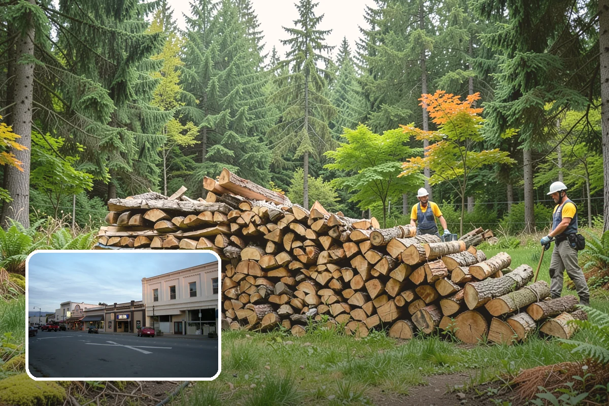 Firewood Splitting in Burlington, Skagit County, WA - Splitting speeds up drying in a damp climate