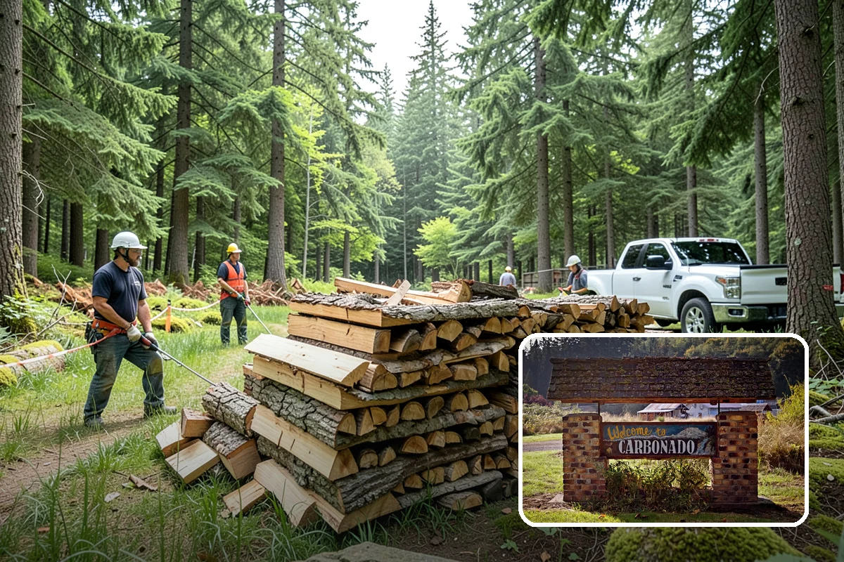 Firewood Splitting in Carbonado, Pierce County, WA - Splitting speeds up drying in a damp climate