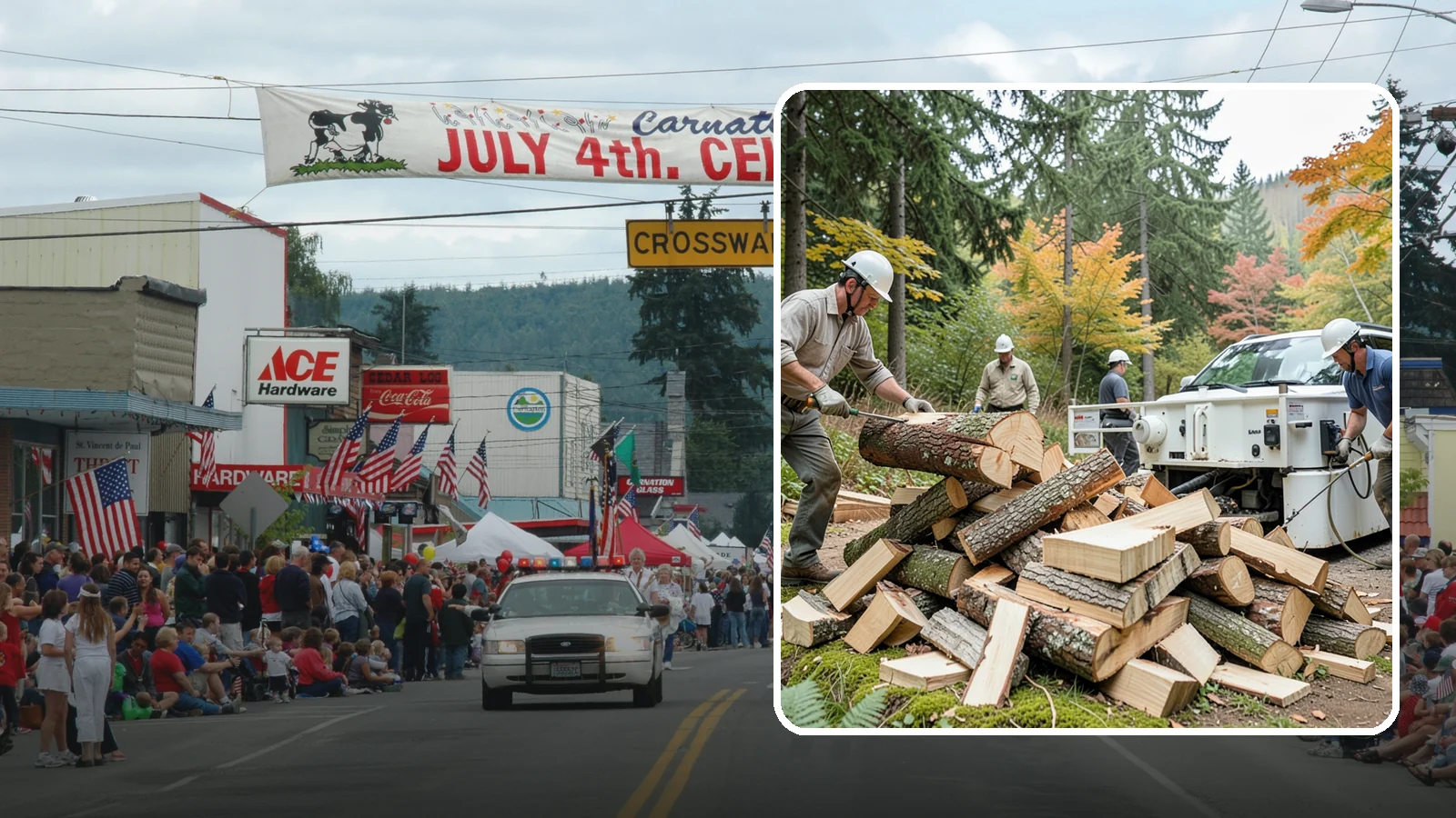 Firewood Splitting in Carnation, King County, WA - Firewood splitting that opens up rounds for faster drying and easier handling.