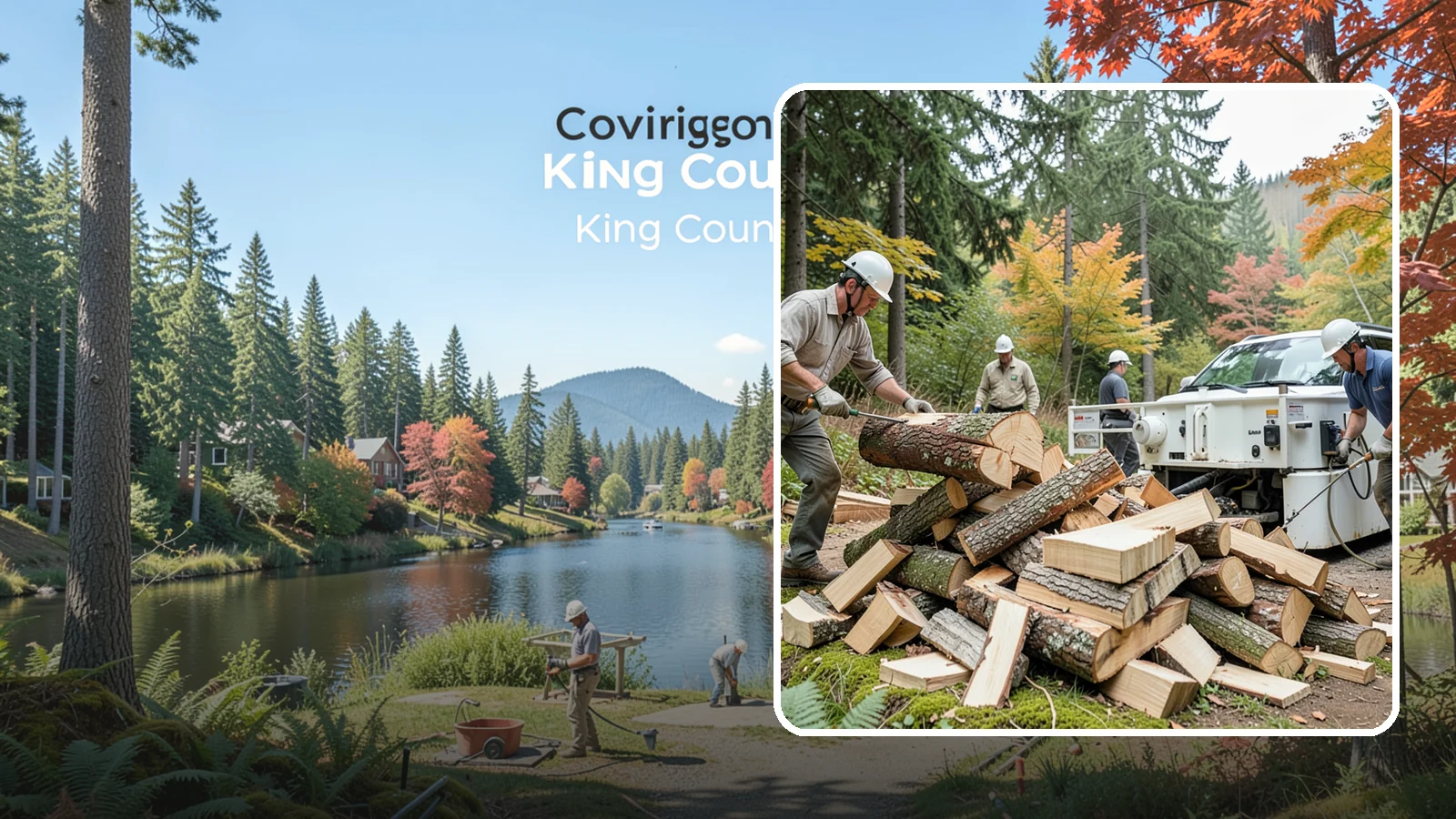 Firewood Splitting in Covington, King County, WA - Firewood splitting that opens up rounds for faster drying and easier handling.