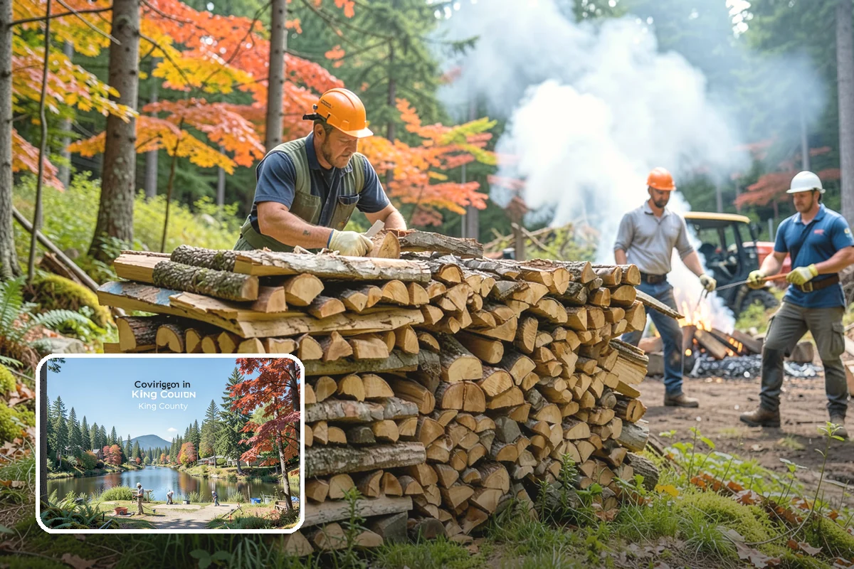 Firewood Splitting in Covington, King County, WA - Splitting speeds up drying in a damp climate