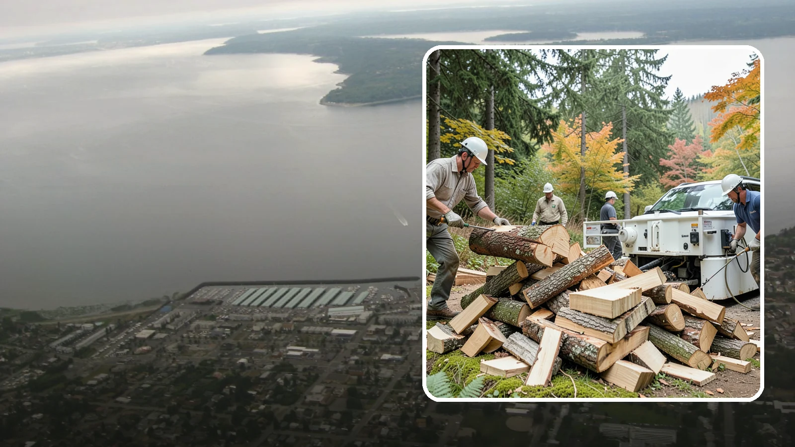 Firewood Splitting in Des Moines, King County, WA - Firewood splitting that opens up rounds for faster drying and easier handling.