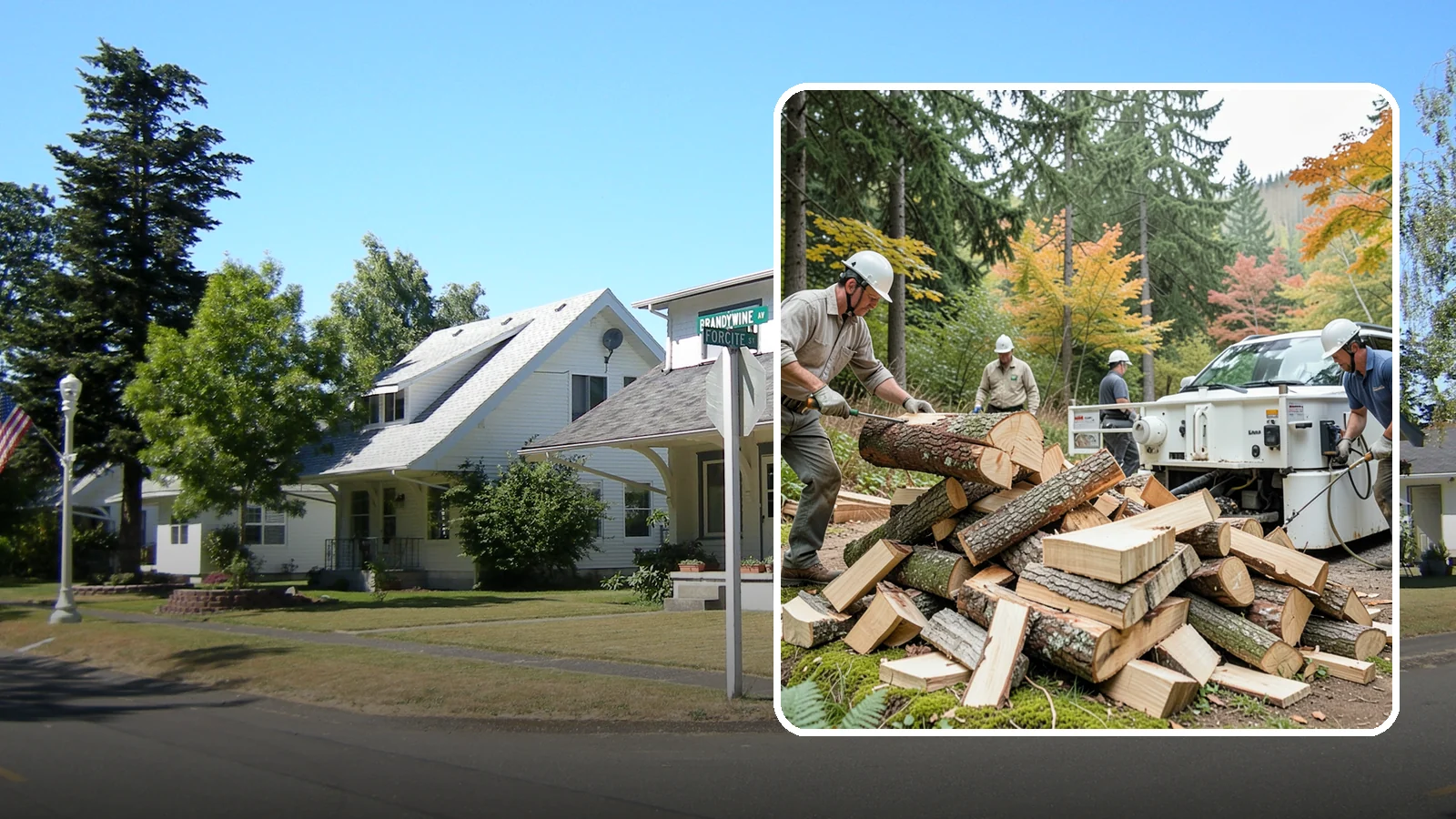 Firewood Splitting in DuPont, Pierce County, WA - Firewood splitting that opens up rounds for faster drying and easier handling.
