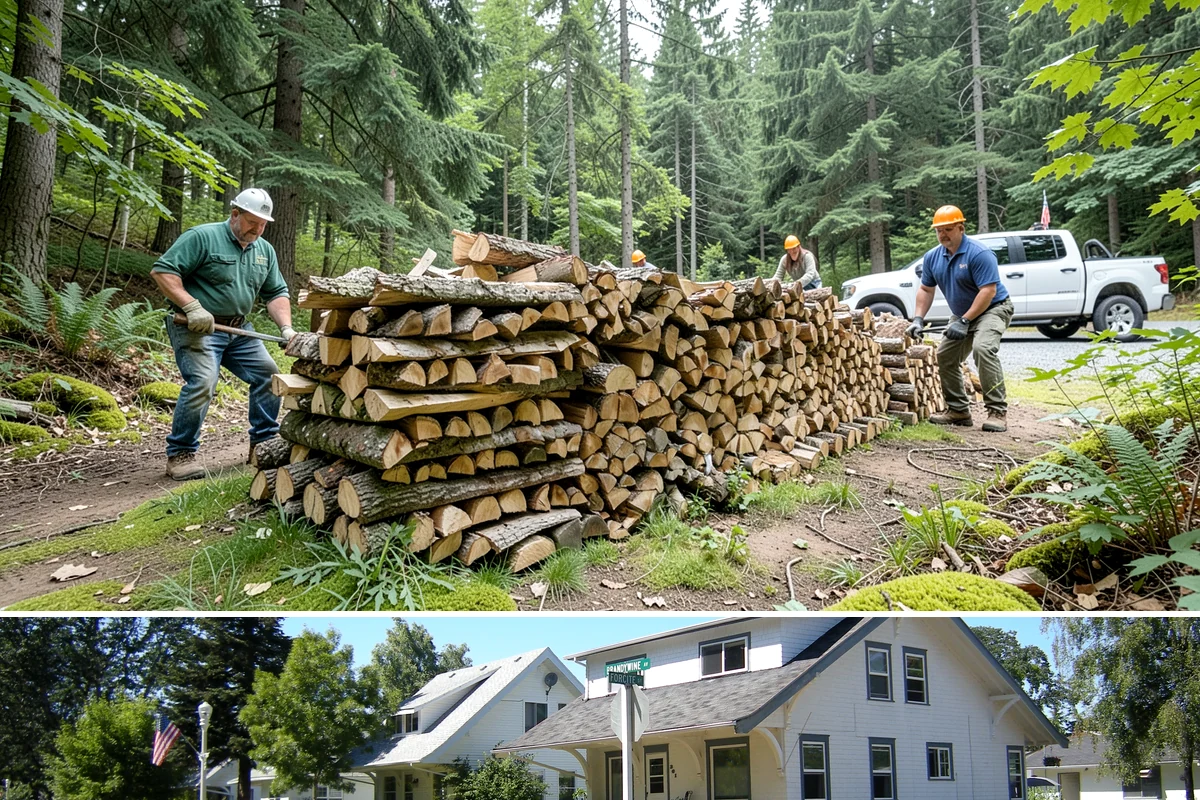 Firewood Splitting in DuPont, Pierce County, WA - Split in the spring so the wood has the warm, drier months to finish seasoning.