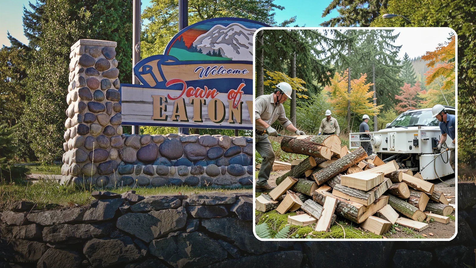 Firewood Splitting in Eatonville, Pierce County, WA - Firewood splitting that opens up rounds for faster drying and easier handling.