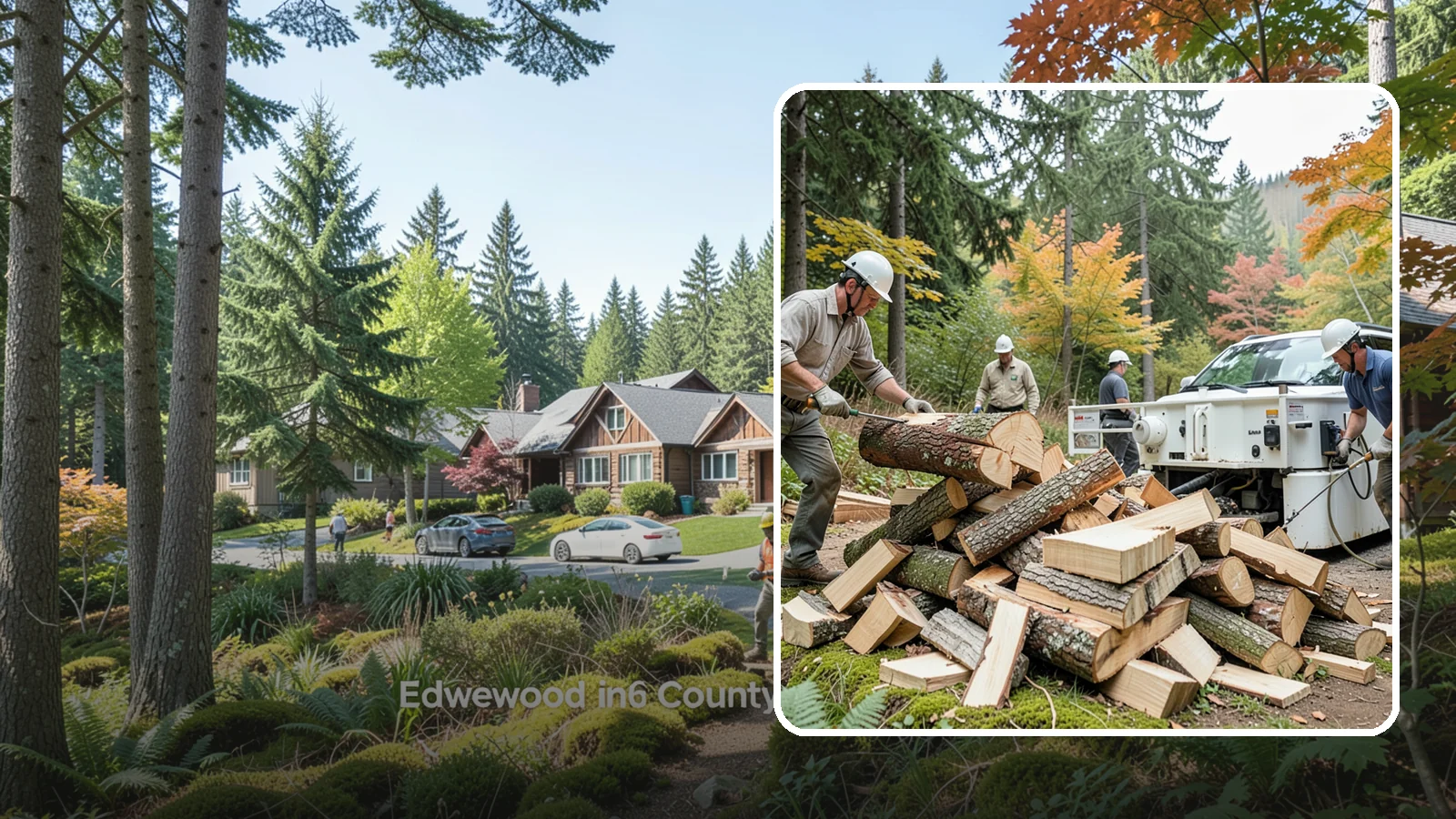 Firewood Splitting in Edgewood, WA - Firewood splitting that opens up rounds for faster drying and easier handling.