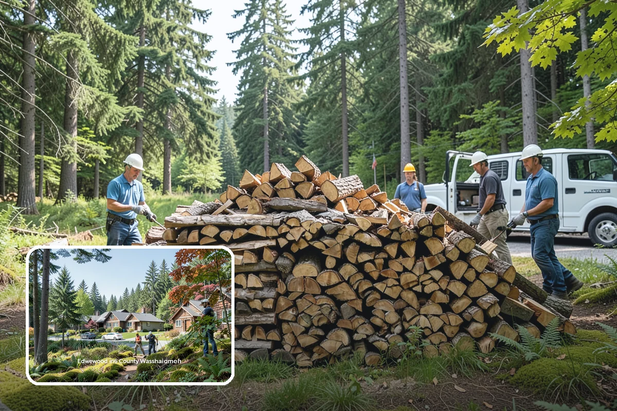 Firewood Splitting in Edgewood, WA - Splitting speeds up drying in a damp climate