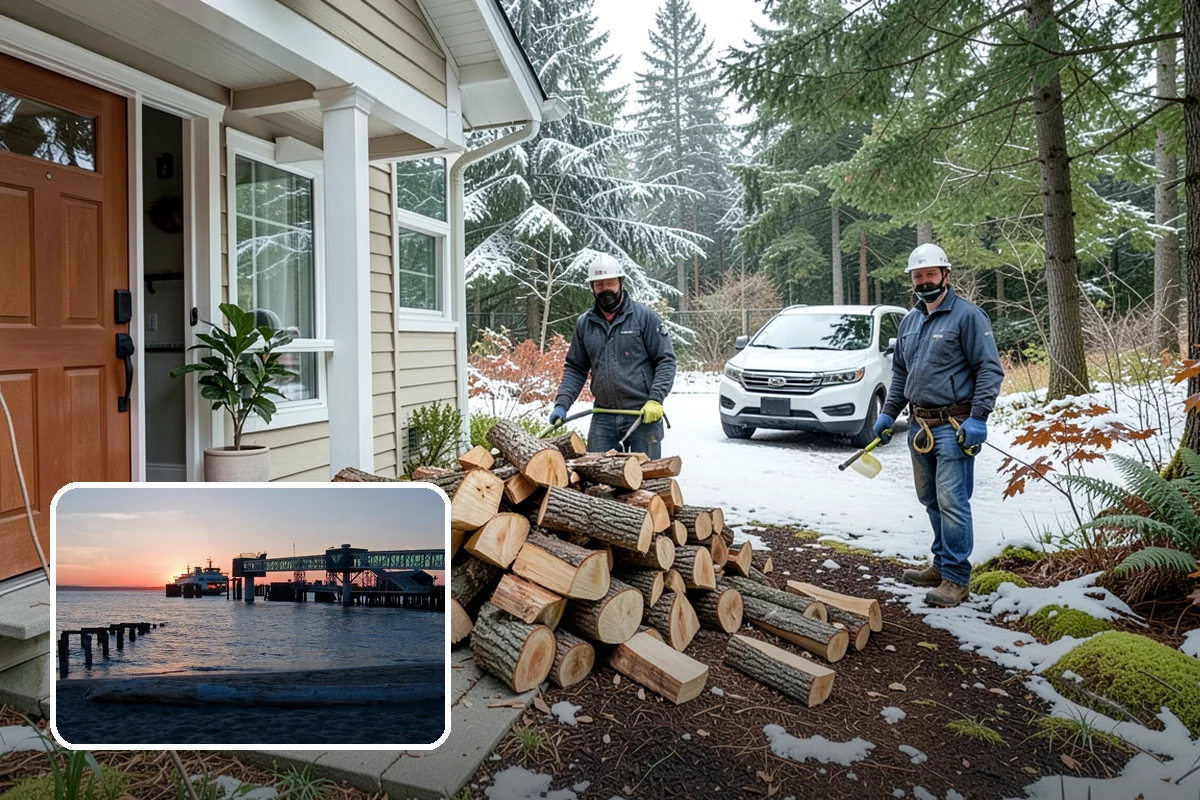 Firewood Splitting in Edmonds, Snohomish County, WA - Splitting speeds up drying in a damp climate