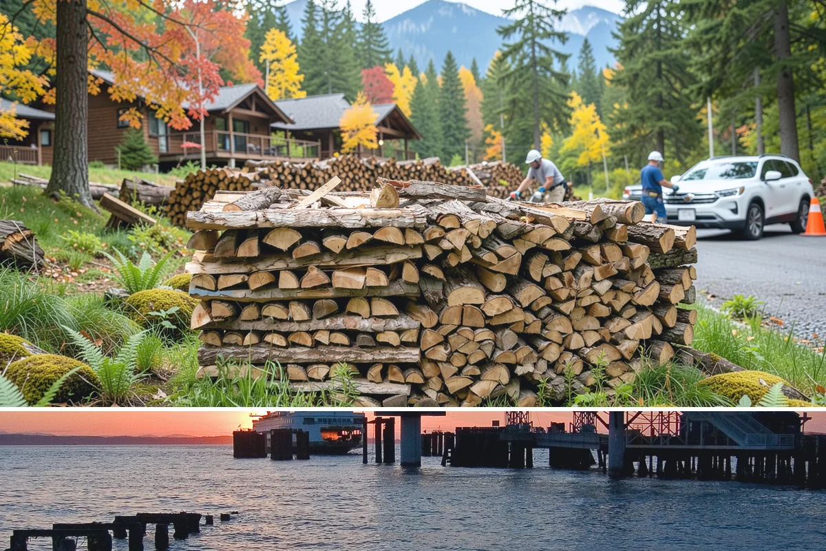 Firewood Splitting in Edmonds, Snohomish County, WA - Split in the spring so the wood has the warm, drier months to finish seasoning.
