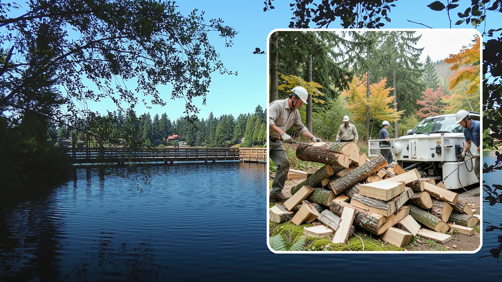 Firewood Splitting in Federal Way, King County, WA - Firewood splitting that opens up rounds for faster drying and easier handling.