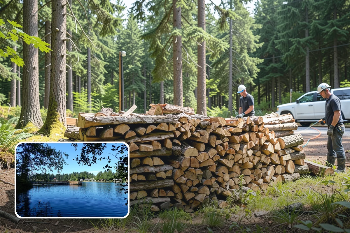 Firewood Splitting in Federal Way, King County, WA - Splitting speeds up drying in a damp climate