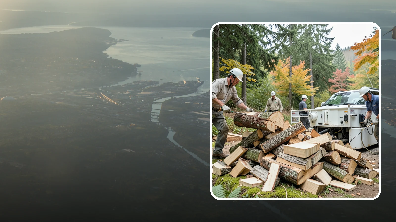 Firewood Splitting in Fife, Pierce County, WA - Firewood splitting that opens up rounds for faster drying and easier handling.