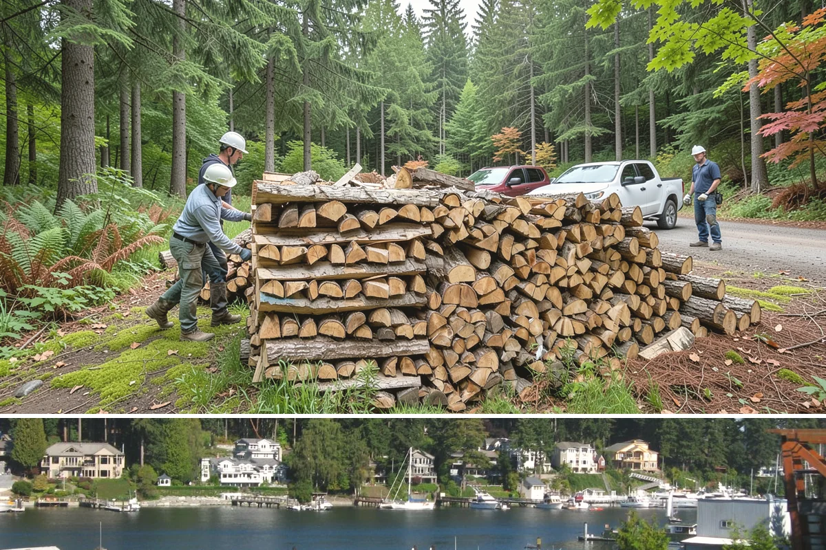 Firewood Splitting in Gig Harbor, Pierce County, WA - Split in the spring so the wood has the warm, drier months to finish seasoning.