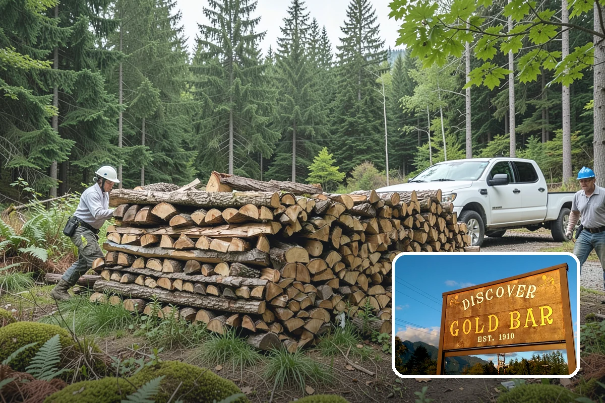 Firewood Splitting in Gold Bar, Snohomish County, WA - Splitting speeds up drying in a damp climate
