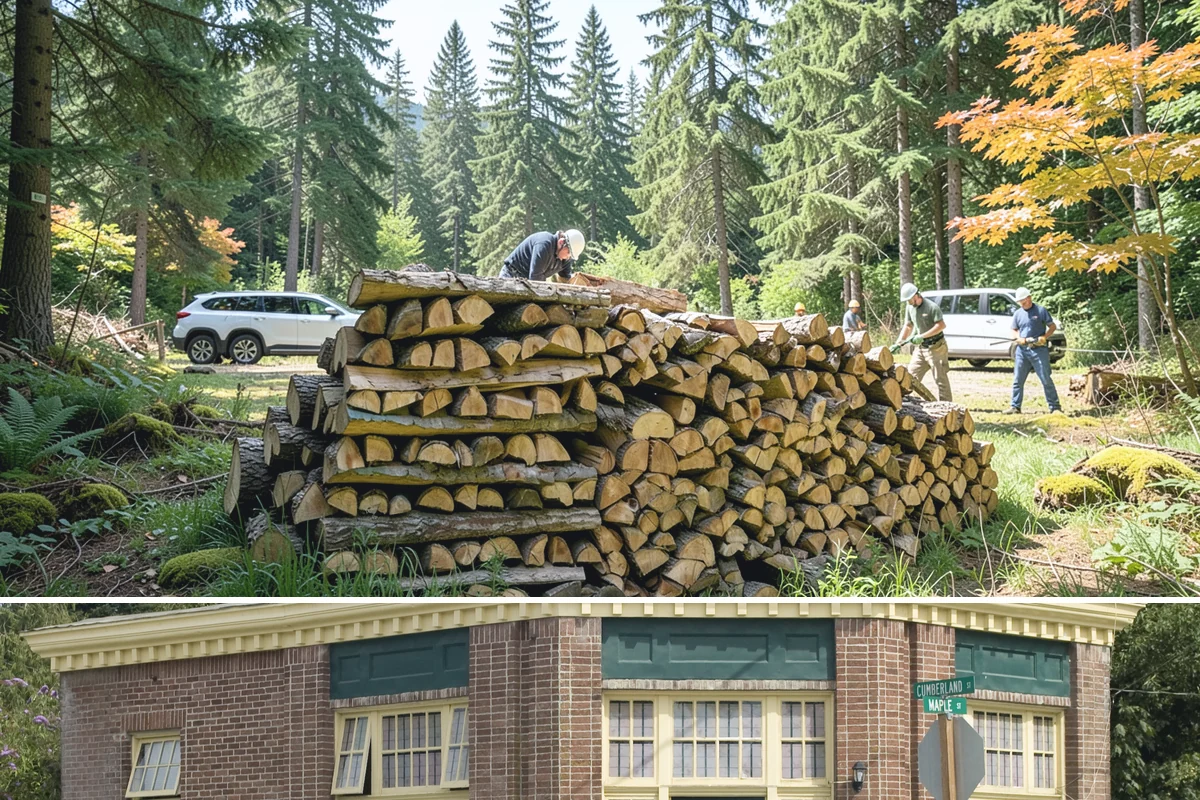 Firewood Splitting in Hamilton, Skagit County, WA - Split in the spring so the wood has the warm, drier months to finish seasoning.
