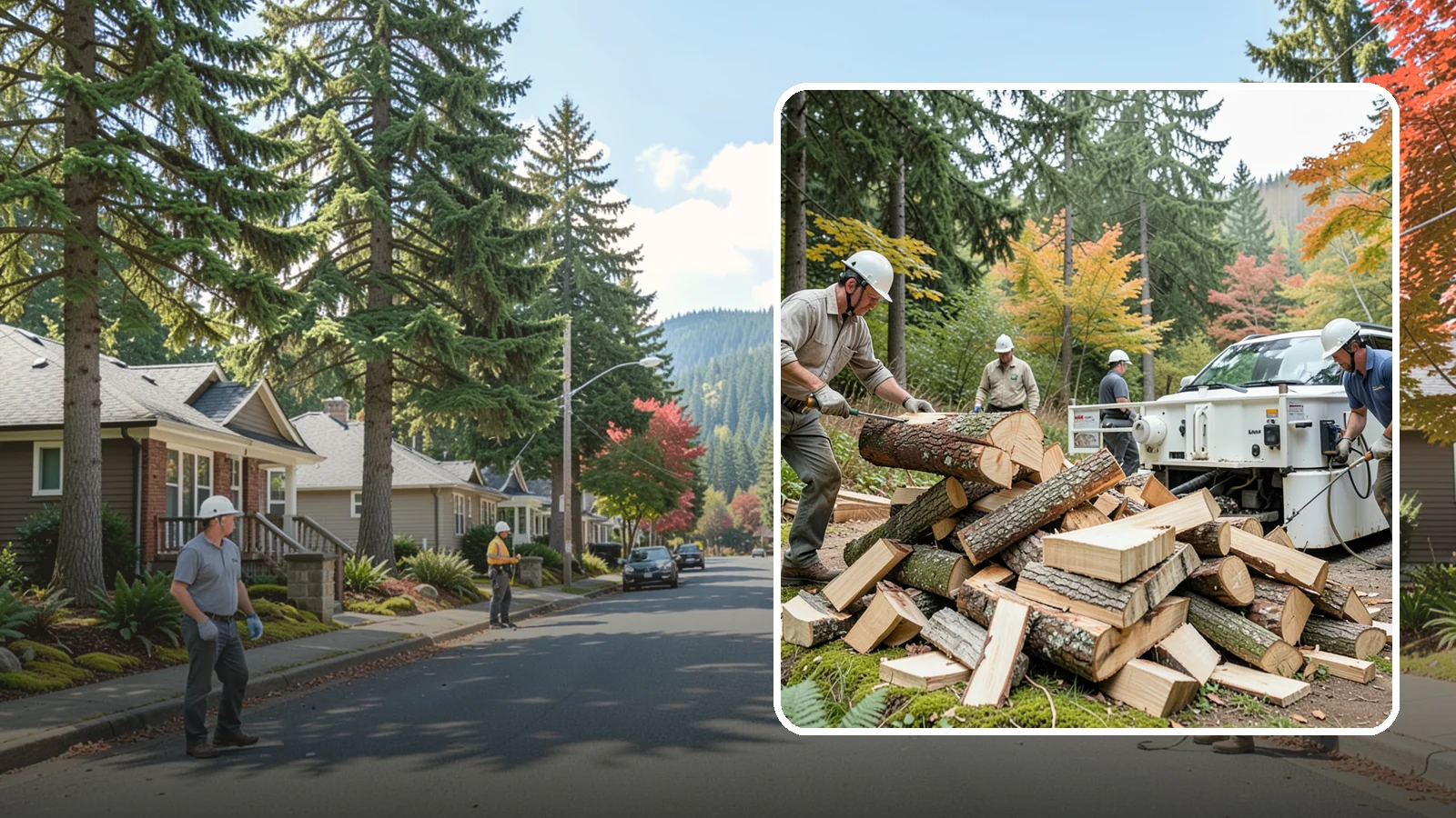 Firewood Splitting in Hunts Point, King County, WA - Firewood splitting that opens up rounds for faster drying and easier handling.