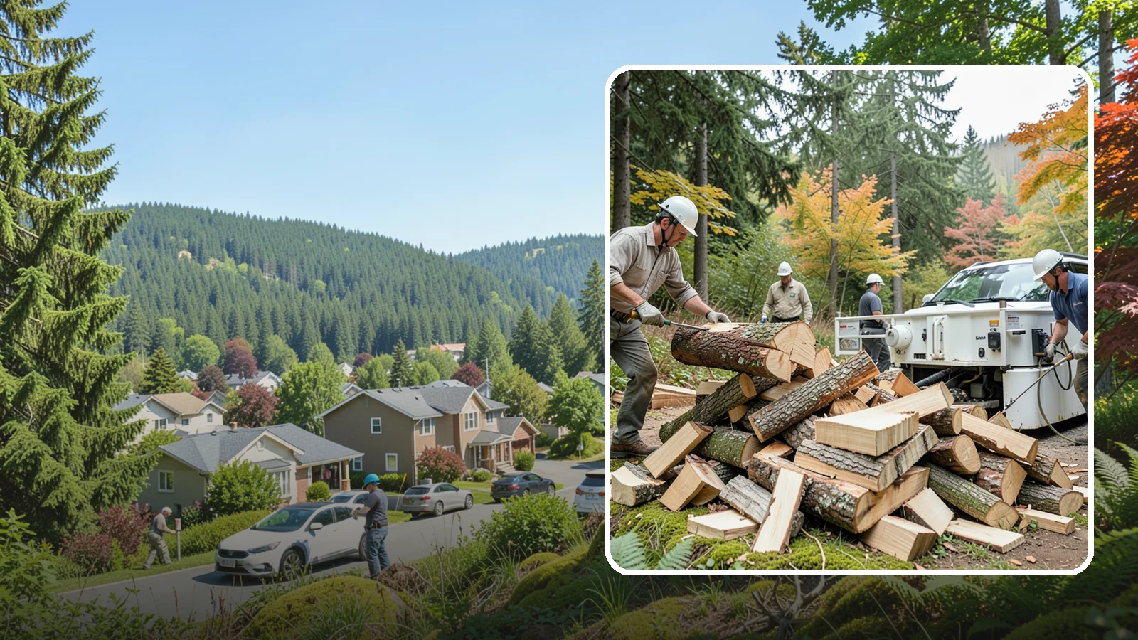 Firewood Splitting in Index, Snohomish County, WA - Firewood splitting that opens up rounds for faster drying and easier handling.