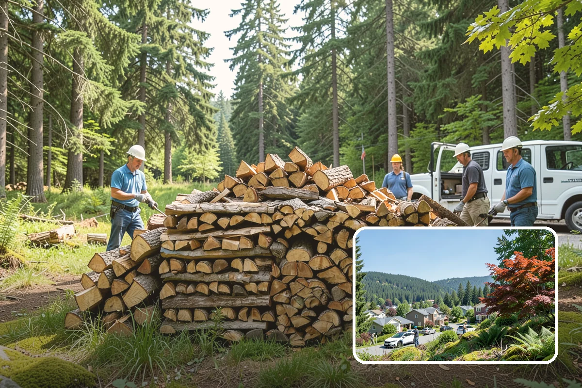 Firewood Splitting in Index, Snohomish County, WA - Splitting speeds up drying in a damp climate