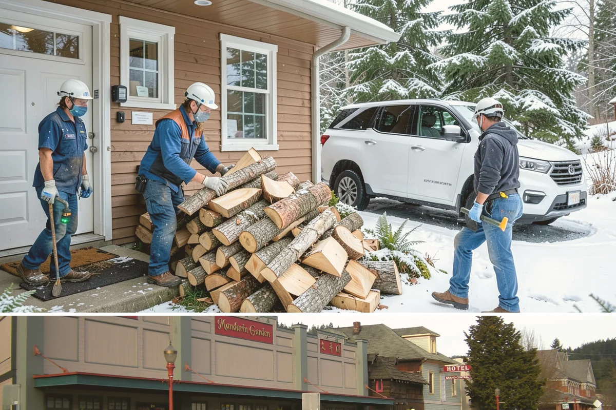 Firewood Splitting in Issaquah, King County, WA - Split in the spring so the wood has the warm, drier months to finish seasoning.