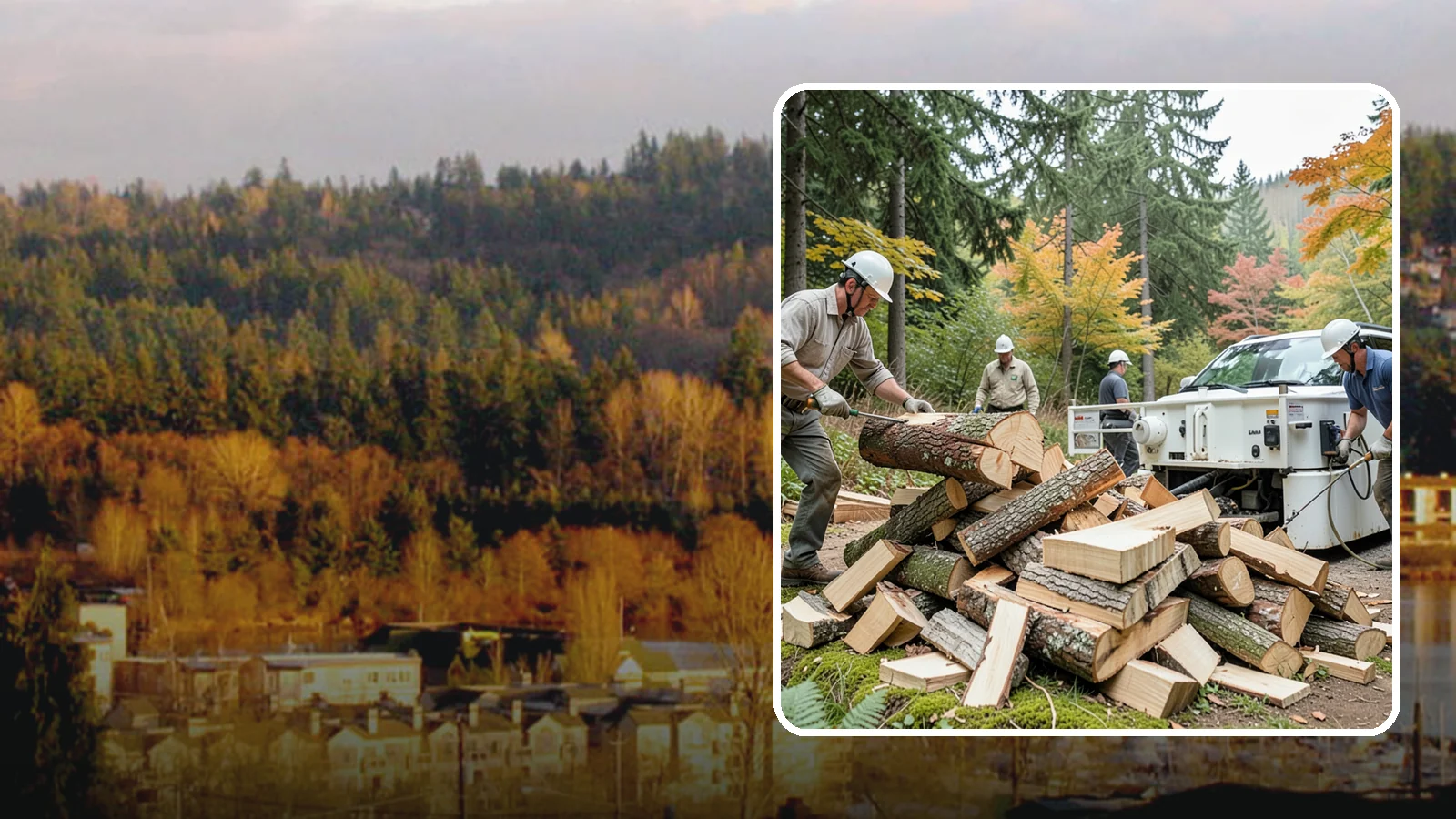 Firewood Splitting in Kenmore, King County, WA - Firewood splitting that opens up rounds for faster drying and easier handling.