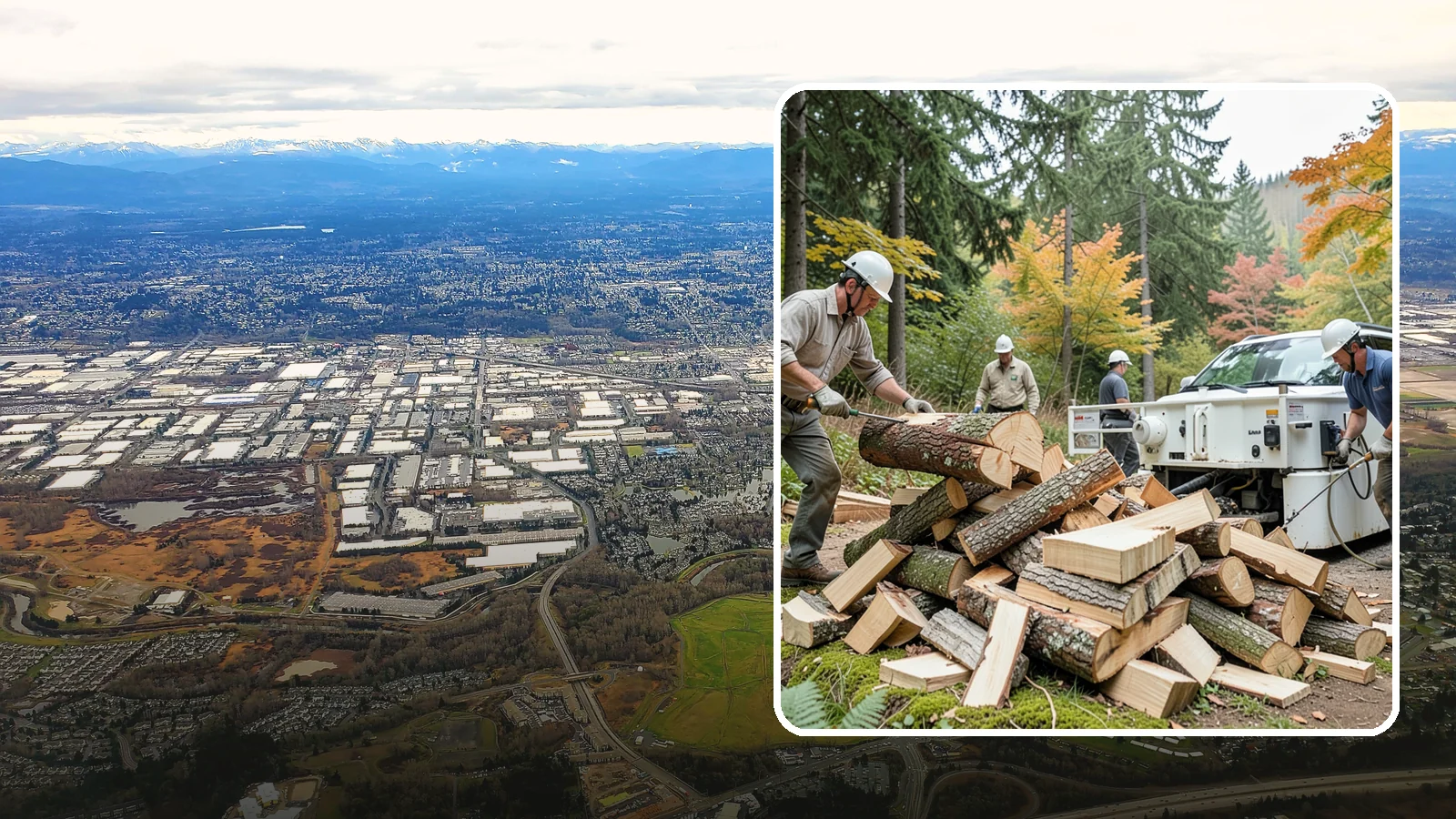 Firewood Splitting in Kent, King County, WA - Firewood splitting that opens up rounds for faster drying and easier handling.