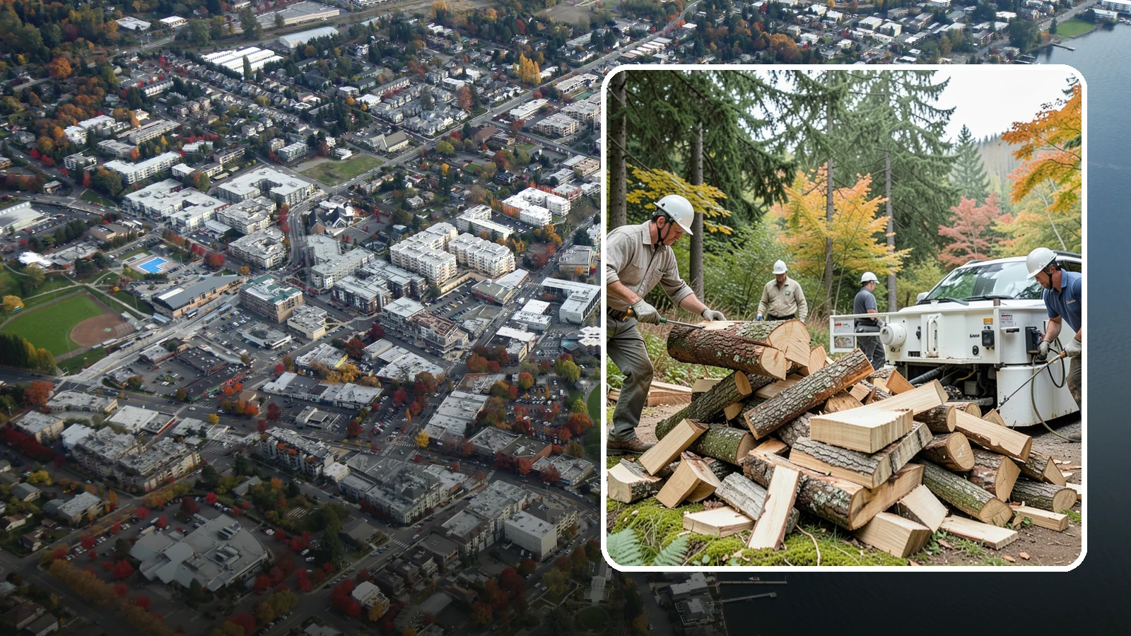 Firewood Splitting in Kirkland, King County, WA - Firewood splitting that opens up rounds for faster drying and easier handling.