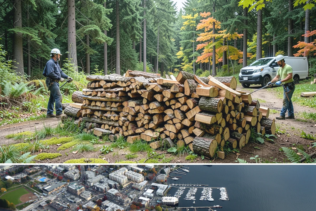 Firewood Splitting in Kirkland, King County, WA - Split in the spring so the wood has the warm, drier months to finish seasoning.