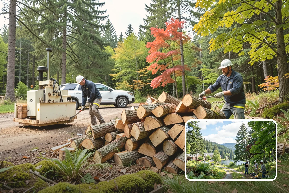 Firewood Splitting in Lake Forest Park, King County, WA - Splitting speeds up drying in a damp climate