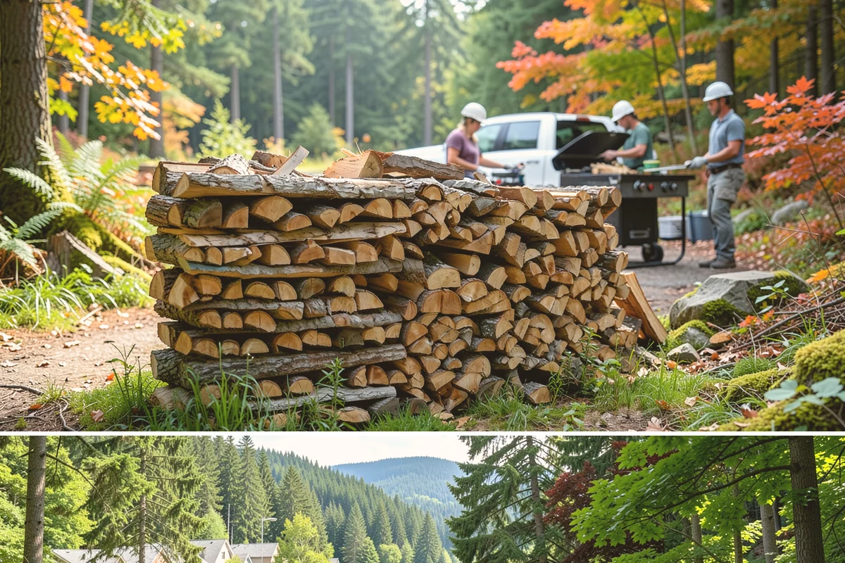Firewood Splitting in Lake Forest Park, King County, WA - Split in the spring so the wood has the warm, drier months to finish seasoning.