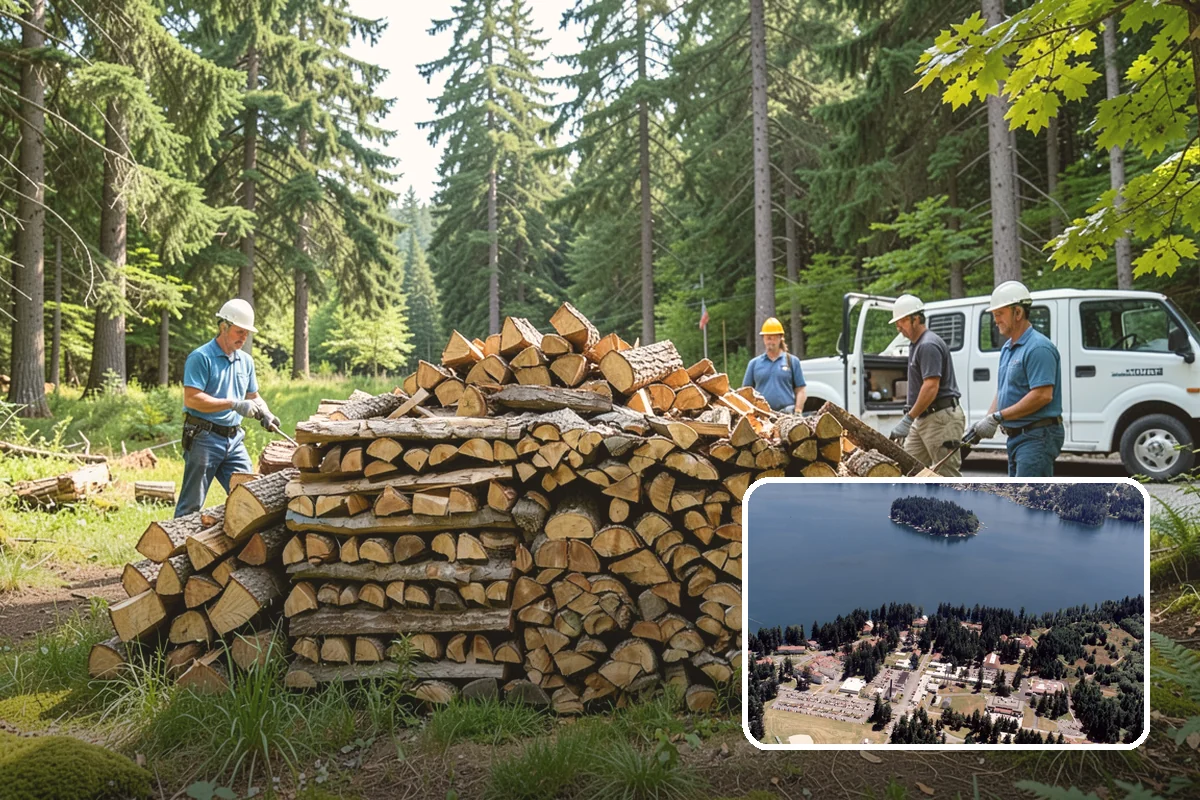 Firewood Splitting in Lakewood, Pierce County, WA - Splitting speeds up drying in a damp climate