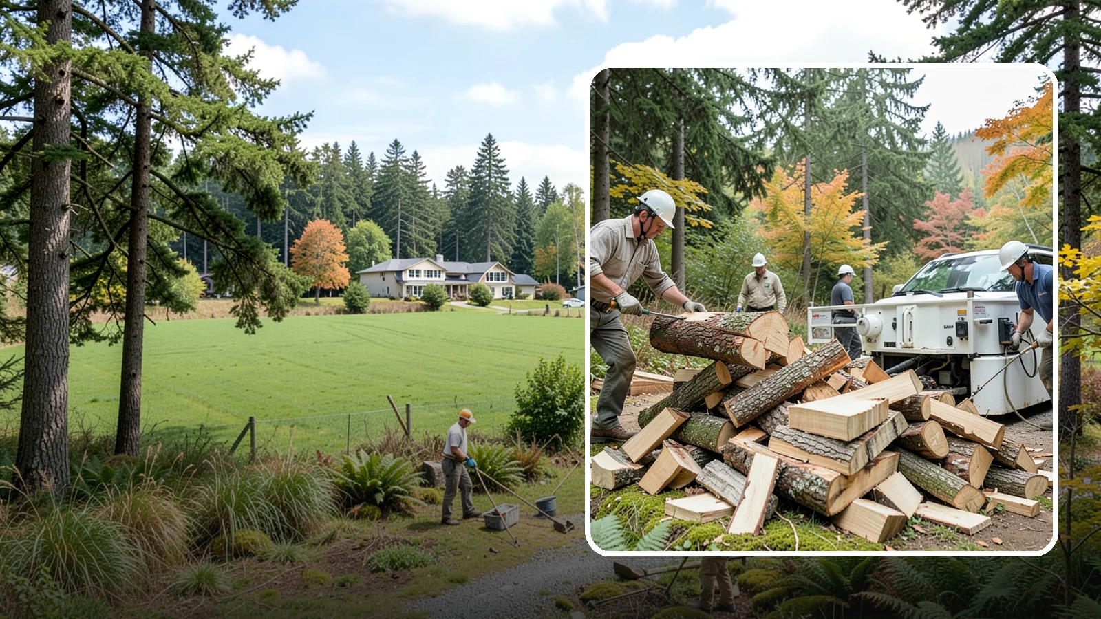 Firewood Splitting in Lyman, WA - Firewood splitting that opens up rounds for faster drying and easier handling.