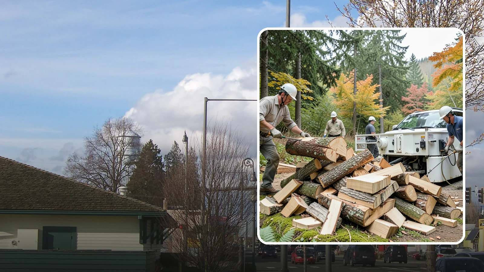 Firewood Splitting in Marysville, Snohomish County, WA - Firewood splitting that opens up rounds for faster drying and easier handling.