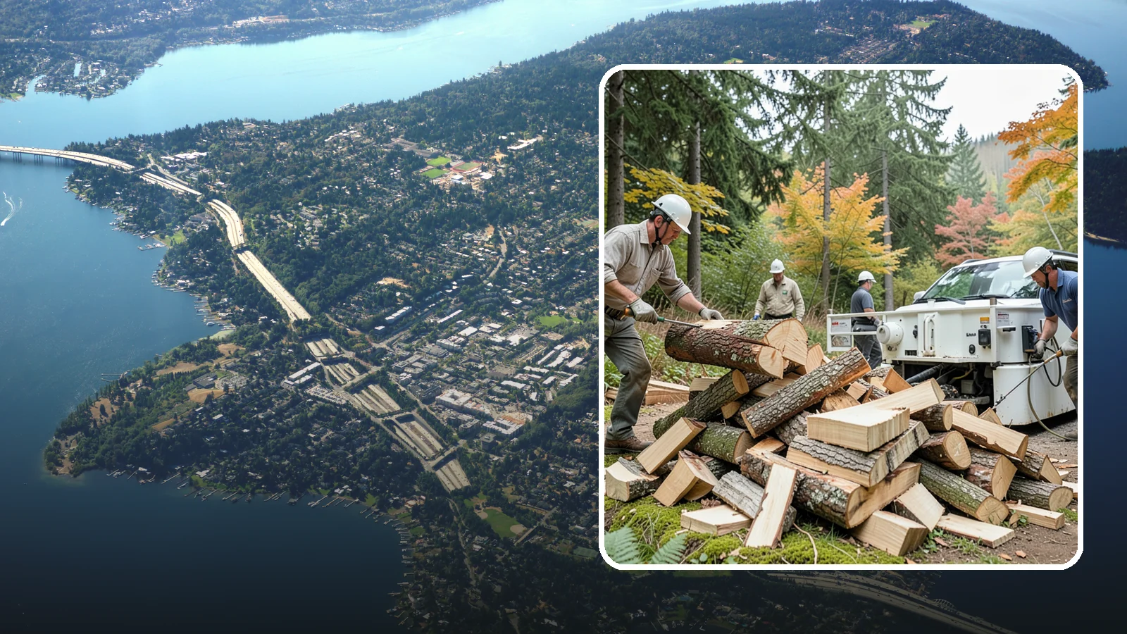 Firewood Splitting in Mercer Island, King County, WA - Firewood splitting that opens up rounds for faster drying and easier handling.