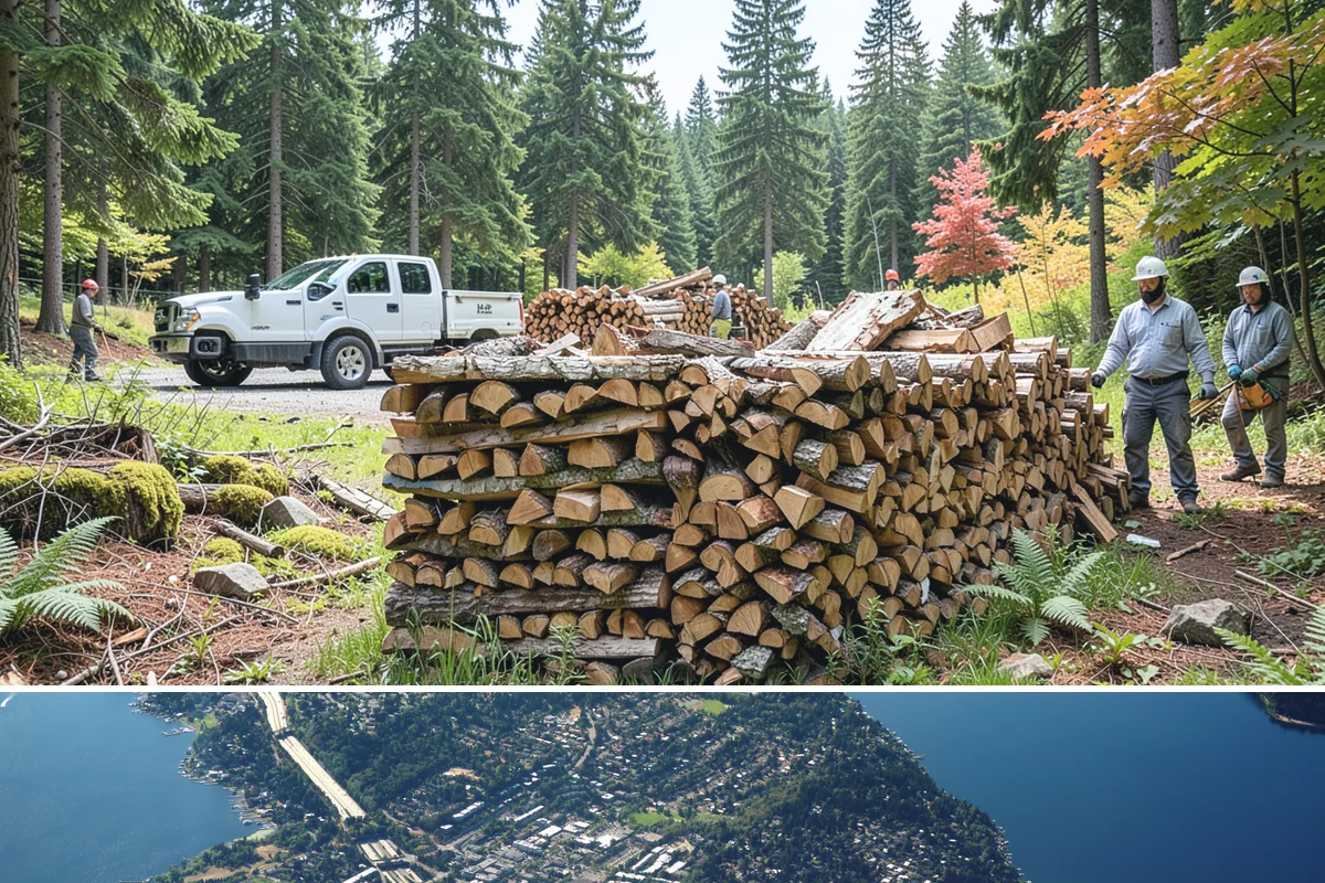 Firewood Splitting in Mercer Island, King County, WA - Split in the spring so the wood has the warm, drier months to finish seasoning.