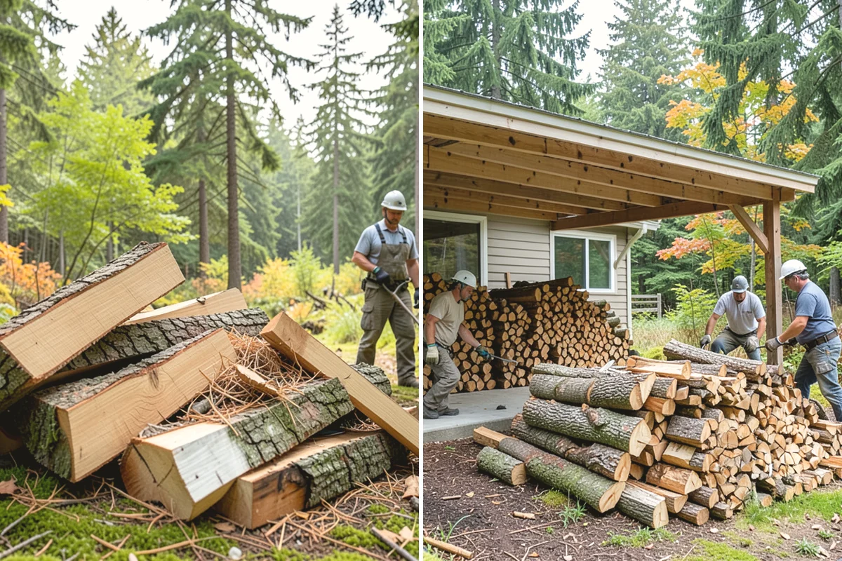 Firewood Splitting in Mill Creek, Snohomish County, WA - Discuss your preferred split size and volume