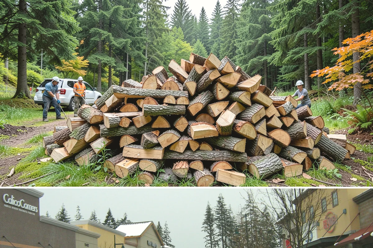Firewood Splitting in Mill Creek, Snohomish County, WA - Split in the spring so the wood has the warm, drier months to finish seasoning.