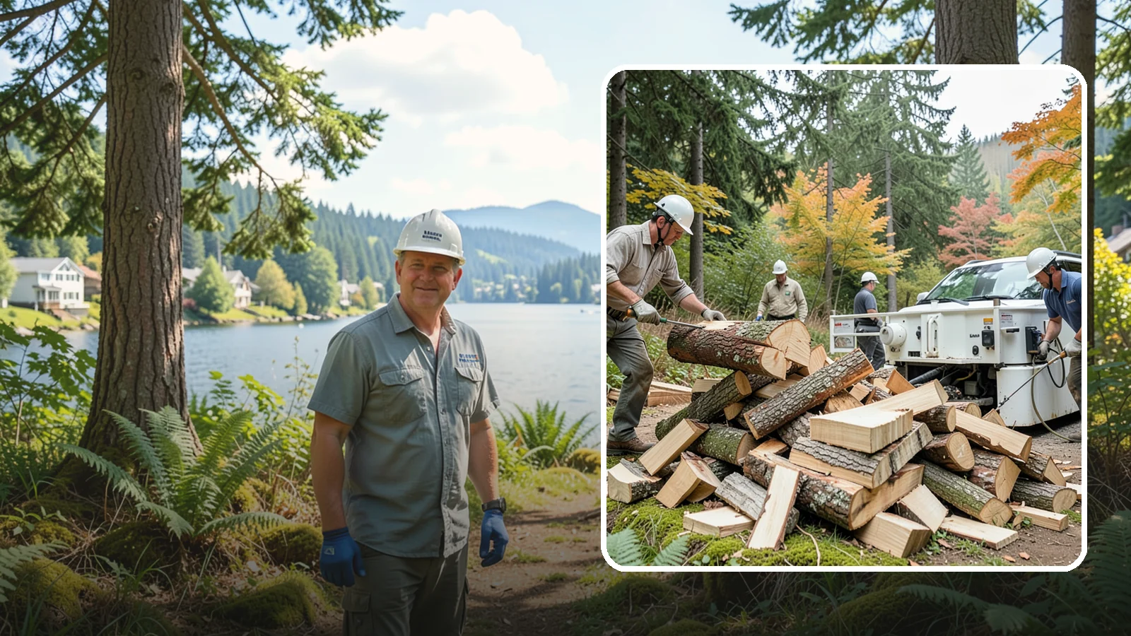Firewood Splitting in Milton, King County, WA - Firewood splitting that opens up rounds for faster drying and easier handling.