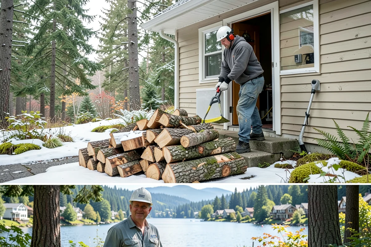 Firewood Splitting in Milton, King County, WA - Split in the spring so the wood has the warm, drier months to finish seasoning.