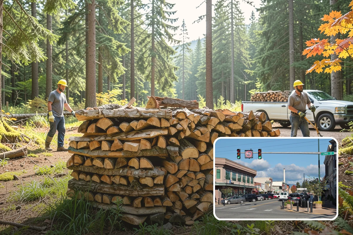 Firewood Splitting in Monroe, Snohomish County, WA - Splitting speeds up drying in a damp climate