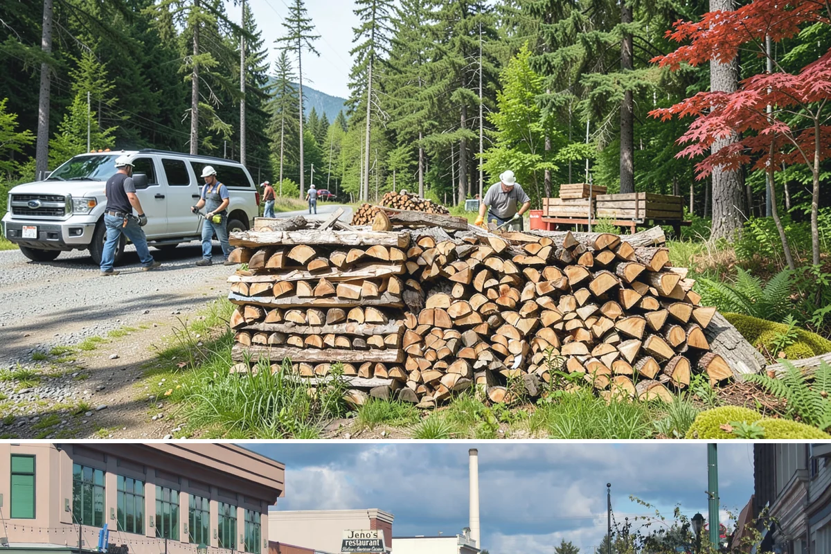 Firewood Splitting in Monroe, Snohomish County, WA - Split in the spring so the wood has the warm, drier months to finish seasoning.