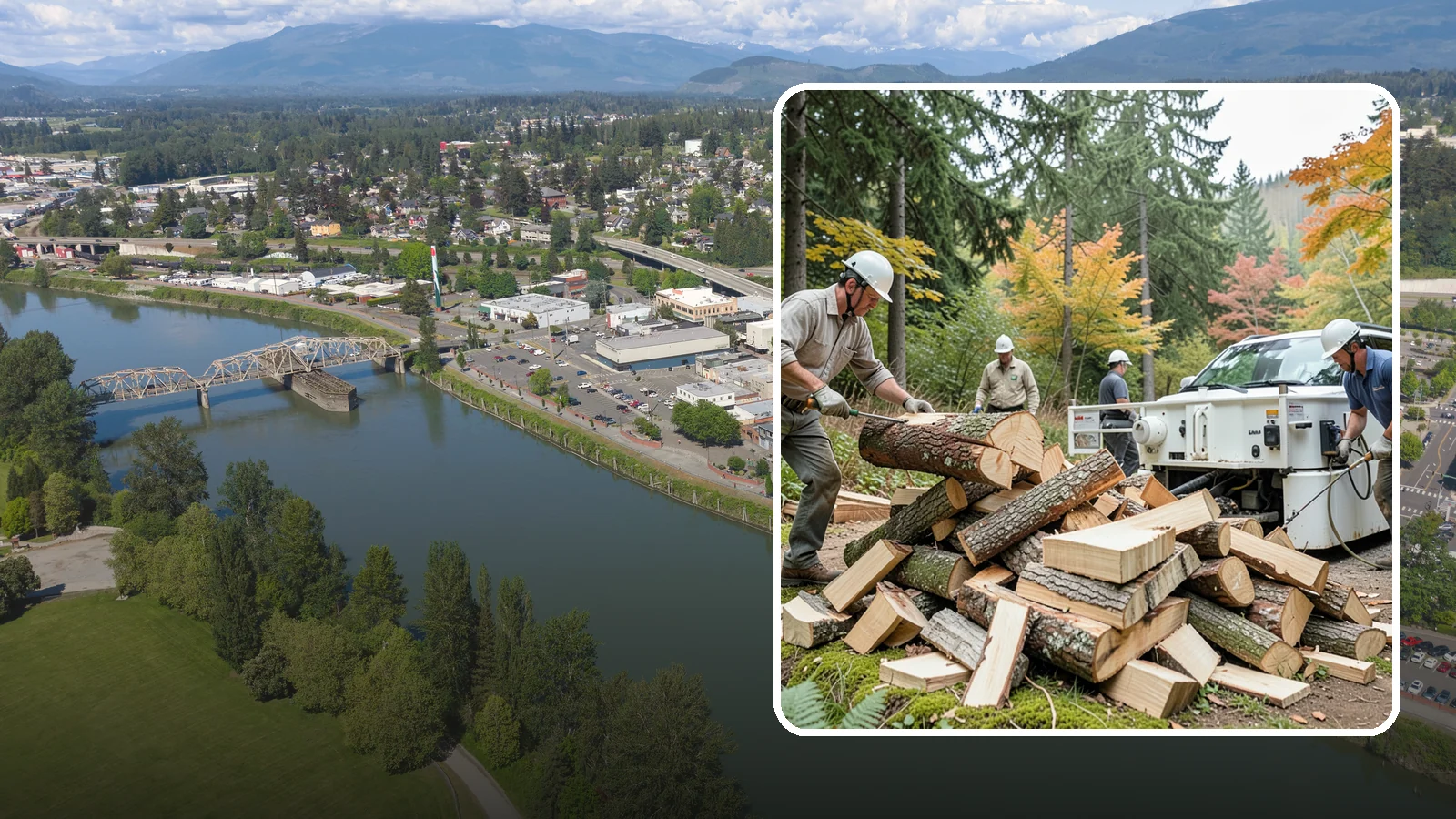 Firewood Splitting in Mount Vernon, Skagit County, WA - Firewood splitting that opens up rounds for faster drying and easier handling.