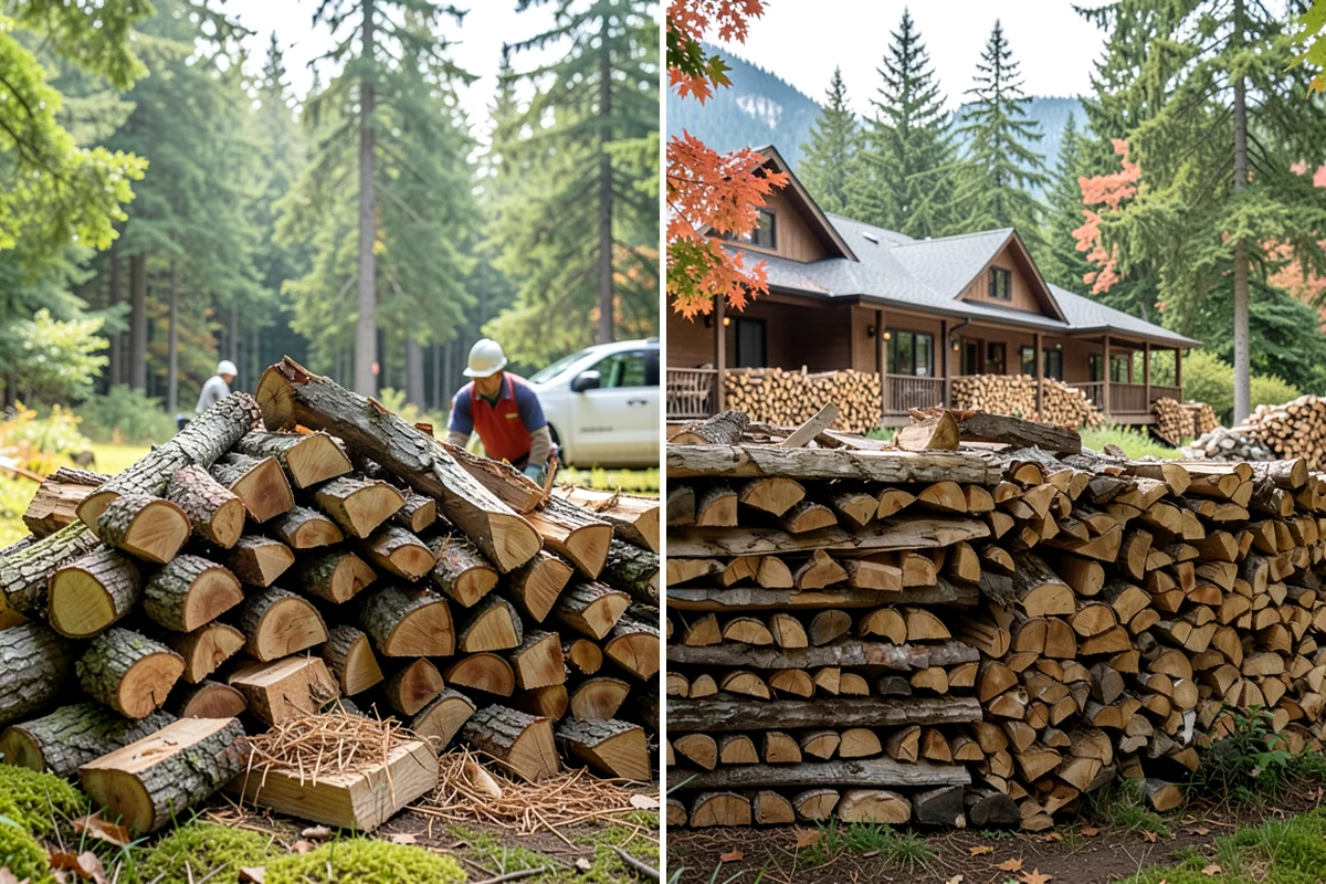 Firewood Splitting in Normandy Park, King County, WA - Discuss your preferred split size and volume