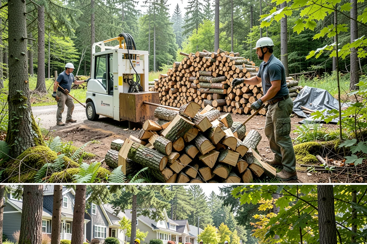 Firewood Splitting in Normandy Park, King County, WA - Split in the spring so the wood has the warm, drier months to finish seasoning.