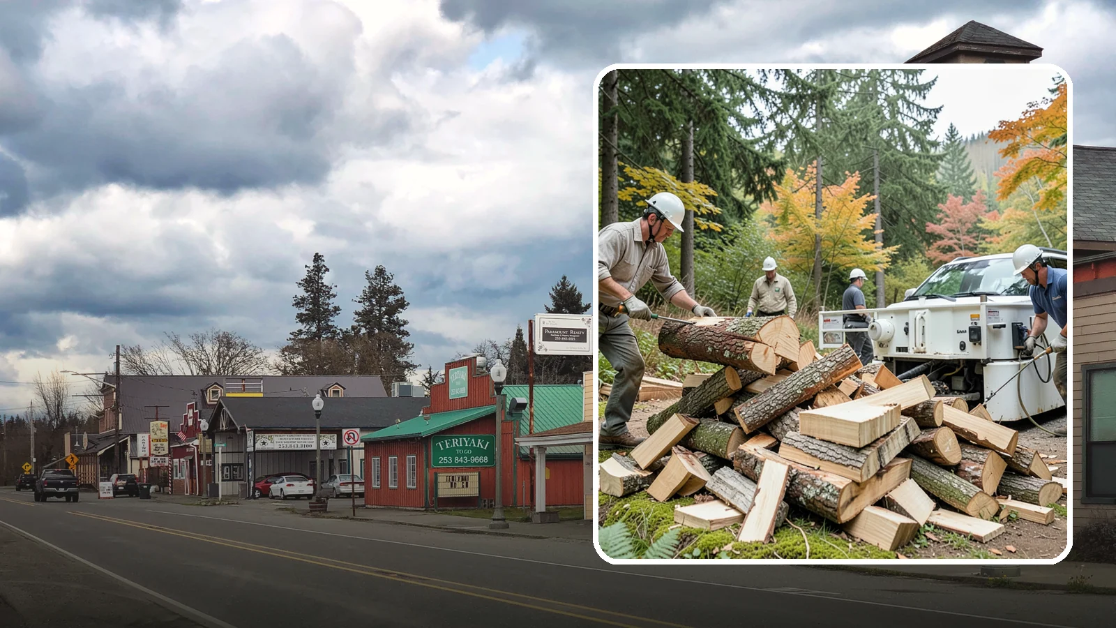 Firewood Splitting in Roy, Pierce County, WA - Firewood splitting that opens up rounds for faster drying and easier handling.